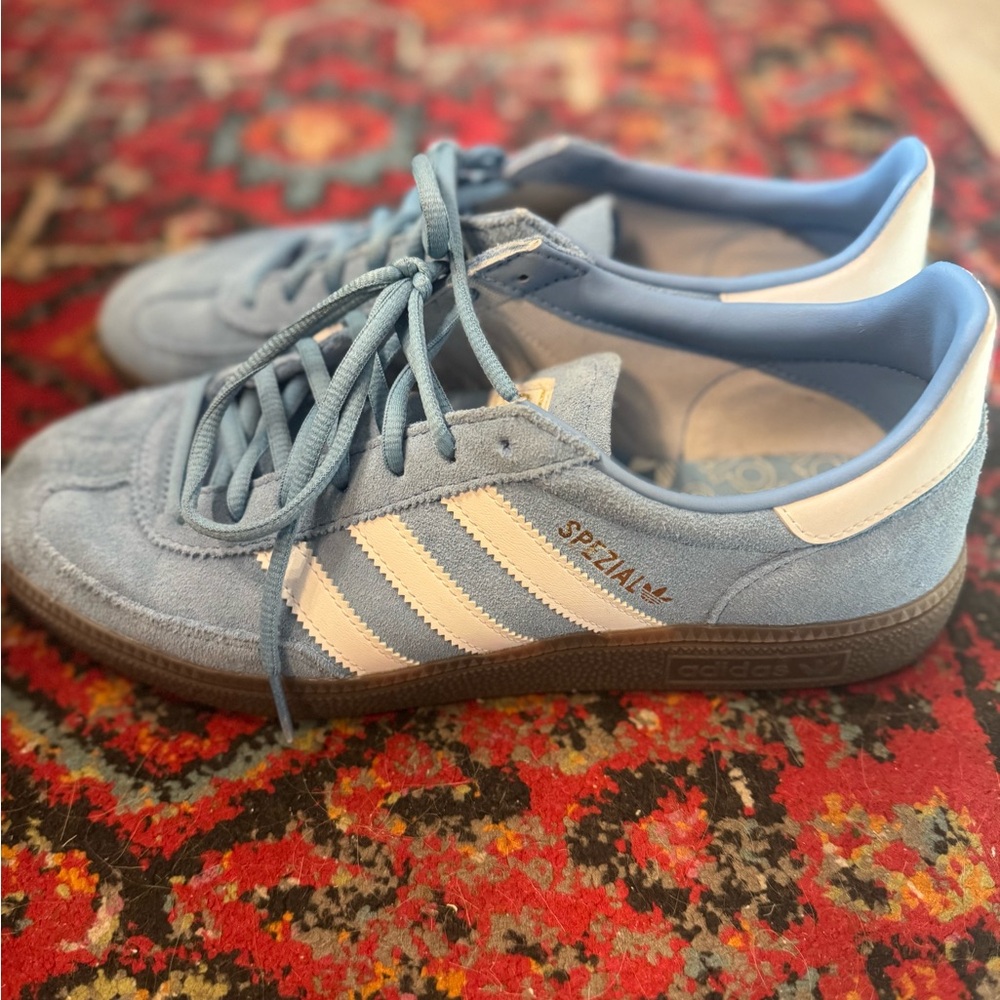 Adidas handball Spezial Light Blue and White Sneakers men’s size 9.5